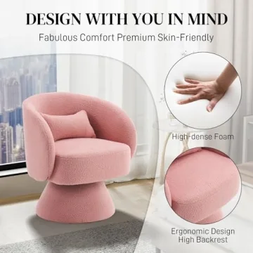 Stylish Nolohoo Swivel Barrel Chair for Home or Office
