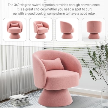 Stylish Nolohoo Swivel Barrel Chair for Home or Office