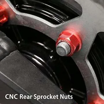 Red CNC Racing Rear Sprocket Nuts for RSV1000R and More