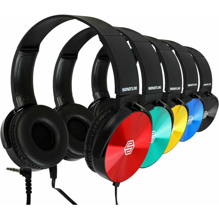 Bulk Kids Headphones 5 Pack - Colorful & Comfy