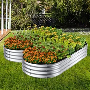 Winpull Galvanized Raised Garden Bed Kit for Efficient Gardening