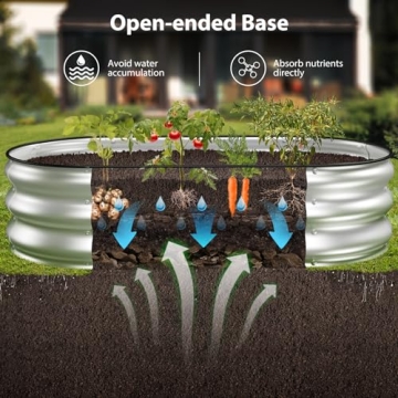 Winpull Galvanized Raised Garden Bed Kit for Efficient Gardening