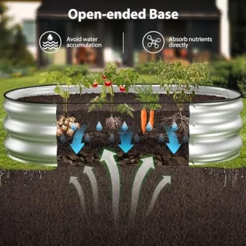Winpull Galvanized Raised Garden Bed Kit for Efficient Gardening