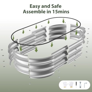 Winpull Galvanized Raised Garden Bed Kit for Efficient Gardening