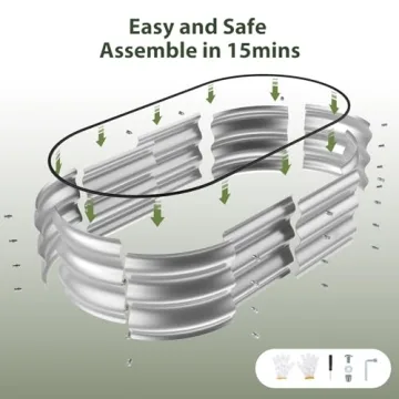 Winpull Galvanized Raised Garden Bed Kit for Efficient Gardening