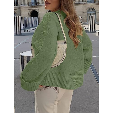 ANRABESS Women's Oversized Fuzzy Knit Sweater Fall 2024