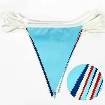 Nautical 32Ft Pennant Banner for Birthday and Party Decor