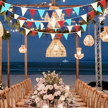 Nautical 32Ft Pennant Banner for Birthday and Party Decor