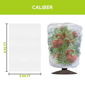 4 Packs Garden Plant Netting Blueberry Bushes Protection Netting Covers Bags, Tomato Fruit Trees Pro...