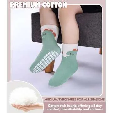 DOSKONI Non Slip Baby Toddler Socks with Grippers 1-3 Years