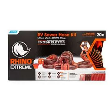 Camco RhinoEXTREME 20-Foot RV Sewer Hose Kit with Durability