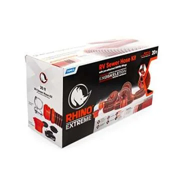 Camco RhinoEXTREME 20-Foot RV Sewer Hose Kit with Durability