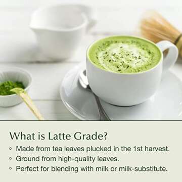 Encha Ceremonial & Latte Matcha Green Tea Bundle - Organic First Harvest Japanese Matcha Green Tea P...