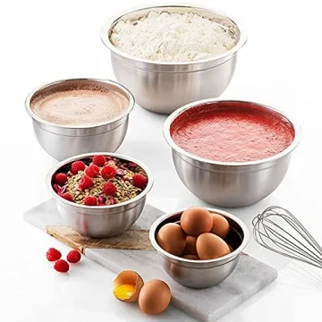 Vinod Cookware Heavy Duty Mixing Bowls Set with Lids