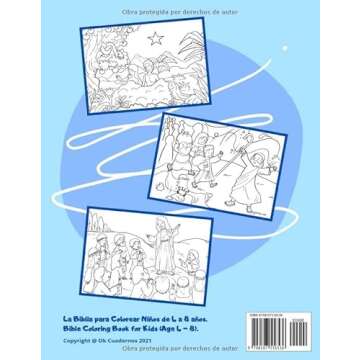 La Biblia para colorear (niños): 40 dibujos de la Biblia para colorear | libro cristiano para niño...