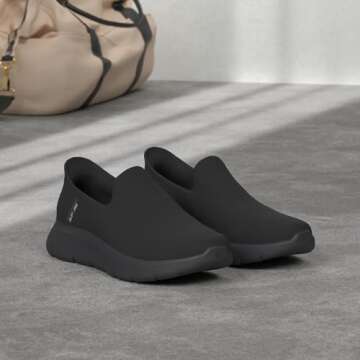 Skechers Men's Go Flex Hands Free Slip-ins Athletic Slip-on Casual Walking Shoes Sneaker, Black, 12 ...