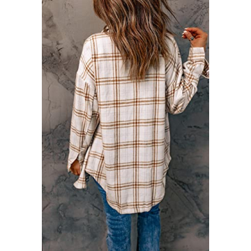 PRETTYGARDEN Women's Plaid Shacket Jacket for Fall Fashion