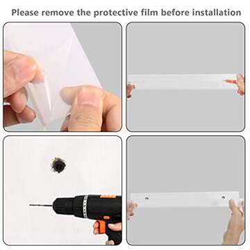 Umirokin 6 Packs Acrylic Nail Polish Rack Wall Mounted Shelf, Clear Nail Polish Wall Holder Display ...