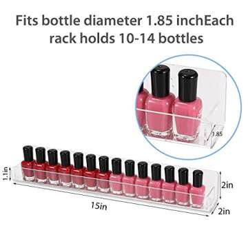Umirokin Acrylic Nail Polish Rack for Stylish Organization