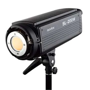 Godox 200W LED Video Light SL-200W,Bowens Mount 5600K, Studio Continuous LED Lamp for Camera DV Camcorder (White Light Version)