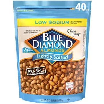 Blue Diamond Almonds Low Sodium Lightly Salted Snack Nuts 40 Oz