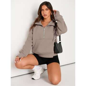 Stylish AUTOMET Women's Fleece Lined Athletic Hoodie