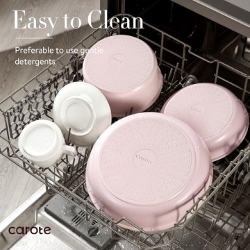 Carote Nonstick Pots and Pans Set with Detachable Handle
