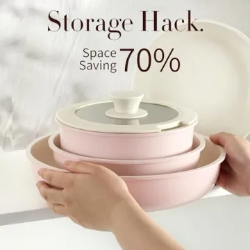 Carote Nonstick Pots and Pans Set with Detachable Handle