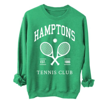 Stylish Adult Hamptons Men's Tennis Club Relaxed Sweatshirt - Vintage Lightweight Piece