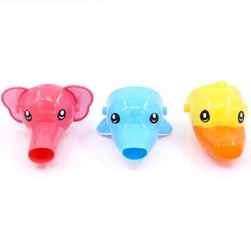 Rustark 3Pcs Cartoon Faucet Extender Sink Handle Extender for Toddler, Baby, Children Safe and Fun H...