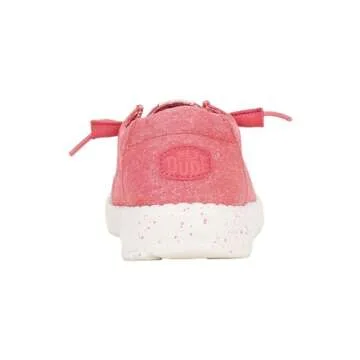 Hey Dude Wendy Stretch Canvas Washed Red Size 8, Women’s Shoes, Women’s Slip-on Loafers, Comfortable & Light-Weight
