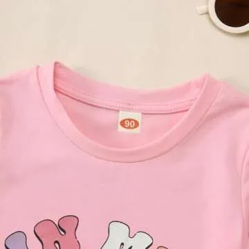 GLlGLITTR Toddler Baby Girl Halloween Shirt in My Spooky Era Ghost Tshirt Spooky Season Short Sleeve Tee Top Kid Fall Clothes(Pink3,18-24Months)