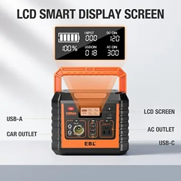 EBL Portable Power Station 300 110V Solar Generator