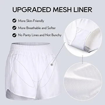 CRZ YOGA Women's High Waisted Running Shorts - Quick Dry & Stylish