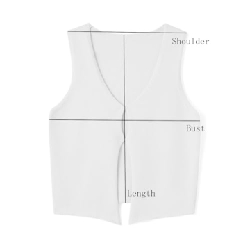 Stylish Women's Crochet Vest Top V Neck Button Down