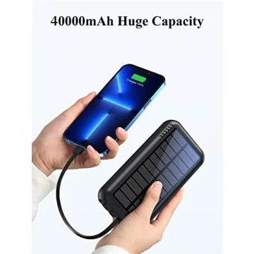 UYAYOHU 40000mAh Solar Power Bank - Fast & Portable