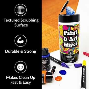 Paint and Art Wipes - Effortless Cleanup for Creative Projects