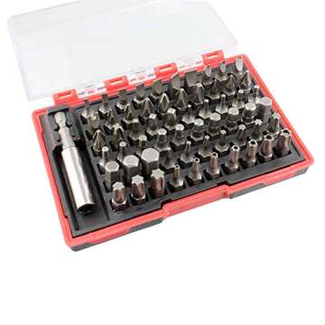 ABN Security Bit Set - 61 Piece Assorted Screwdriver Bits and Magnetic Extension Bit Holder, Impact Driver Bits