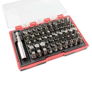 ABN Security Bit Set - 61 Piece Assorted Screwdriver Bits and Magnetic Extension Bit Holder, Impact Driver Bits