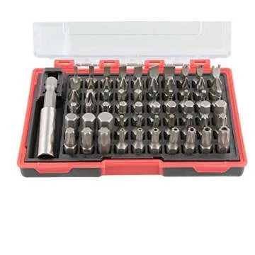 ABN Security Bit Set - 61 Piece Assorted Screwdriver Bits and Magnetic Extension Bit Holder, Impact Driver Bits
