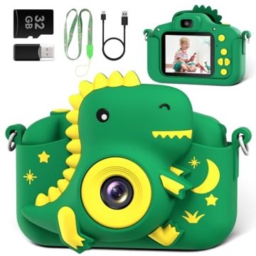 Kids Dinosaur Camera for Ages 3-12 - HD Selfie Gift