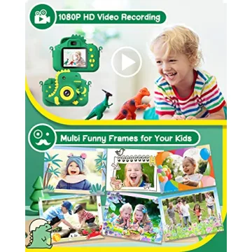 Kids Dinosaur Camera for Ages 3-12 - HD Selfie Gift