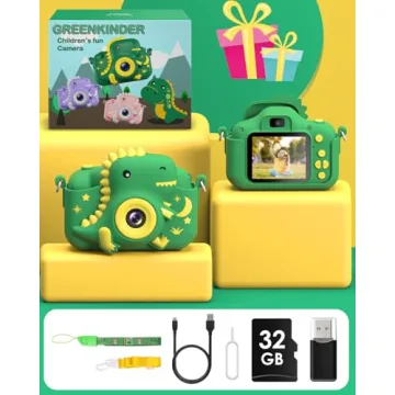 Kids Dinosaur Camera for Ages 3-12 - HD Selfie Gift