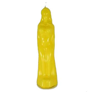Yellow Female Figure Image Candle (Success, Road Opener, Communication, Friendship, Spells, Spellwor...