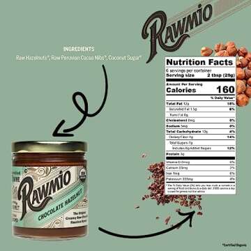 Rawmio Chocolate Hazelnut Spread - Organic Vegan Delight
