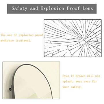 U HOME Ultra Large Wooden Full Length Floor Mirror,Free Standing Dressing Mirror - Standing Hanging or Leaning Against Wall Mirror for Living Room/Bedroom/Cloakroom (Black（Arch）, 78.7“*31.5”)