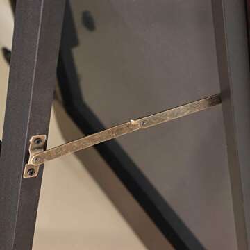 U HOME Ultra Large Wooden Full Length Floor Mirror,Free Standing Dressing Mirror - Standing Hanging or Leaning Against Wall Mirror for Living Room/Bedroom/Cloakroom (Black（Arch）, 78.7“*31.5”)