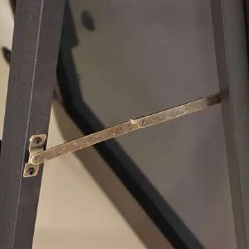 U HOME Ultra Large Wooden Full Length Floor Mirror,Free Standing Dressing Mirror - Standing Hanging or Leaning Against Wall Mirror for Living Room/Bedroom/Cloakroom (Black（Arch）, 78.7“*31.5”)