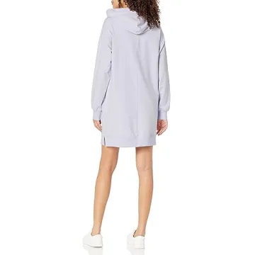 The Drop Women's Stylish Hooded Mini Sweatshirt Dress