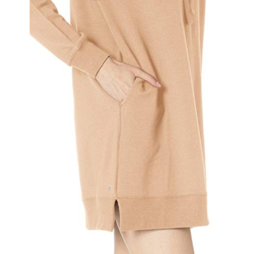 The Drop Women's Stylish Hooded Mini Sweatshirt Dress